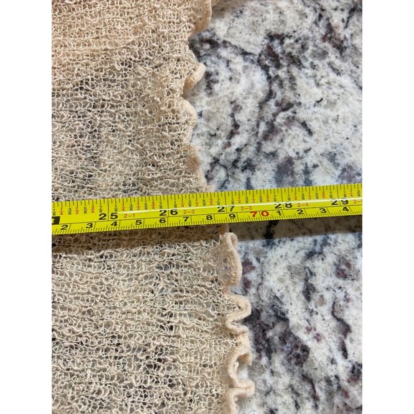 Lost River Wrap Cardigan Womens M Beige Open Front Long-Sleeve Sheer Mesh Boho - Picture 8 of 8